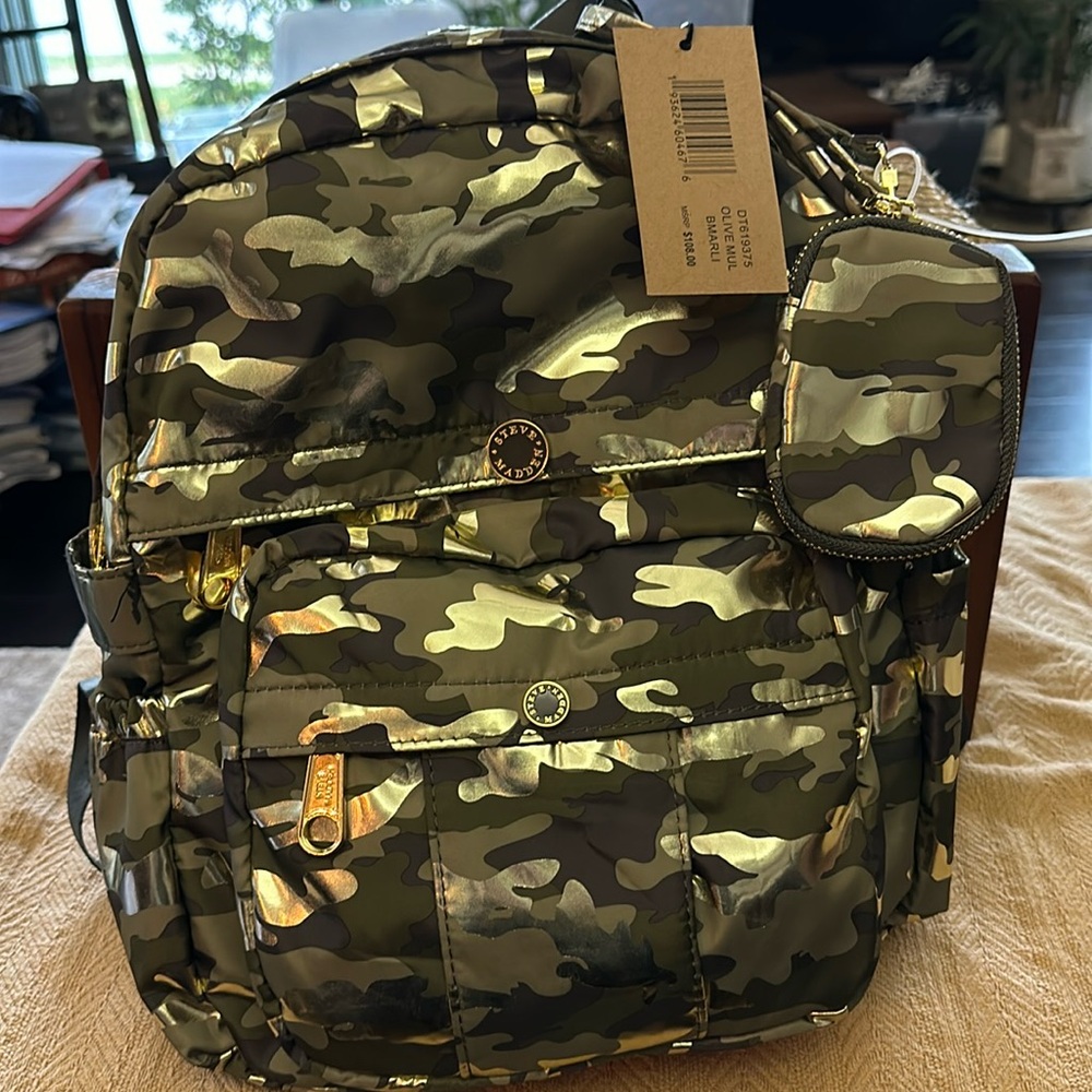 NWT Steve Madden Camo Backpack